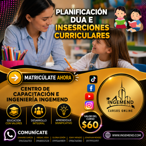 D. PLATAFORMA CURSOS (3) Planificación DUA e Inserciones Curriculares