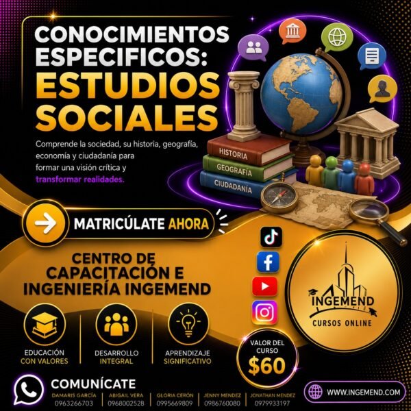 CONOCIMIENTOS ESPECIFICOS : ESTUDIOS SOCIALES