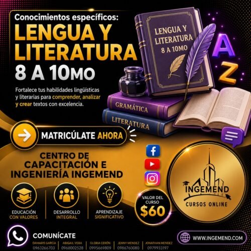 CONOCIMIENTOS ESPECIFICOS: LENGUA Y LITERATURA 8vo a 10mo