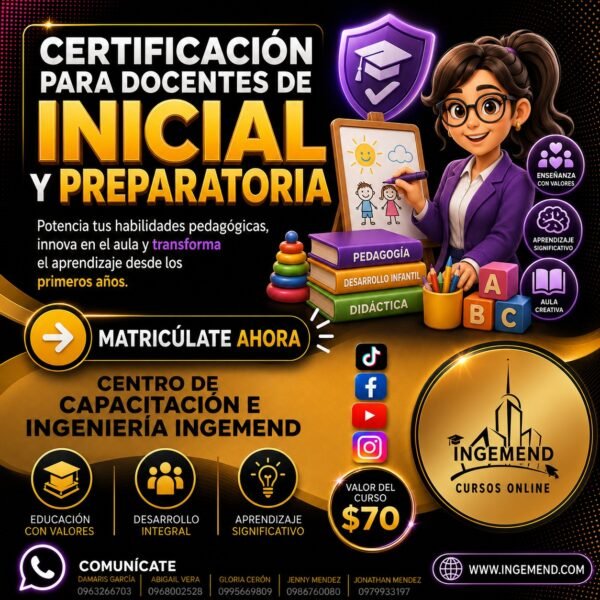 CERTIFICACION PARA DOCENTES DE INCIAL Y PREPARATORIA