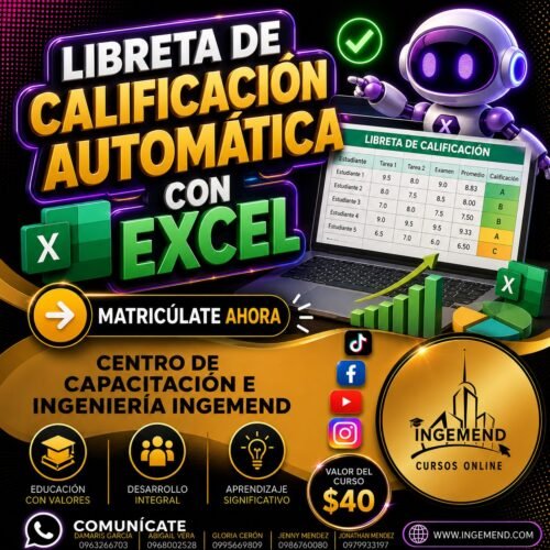 LIBRETA DE CALIFICACIÓN AUTOMATICA CON EXCEL