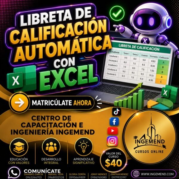 LIBRETA DE CALIFICACIÓN AUTOMATICA CON EXCEL